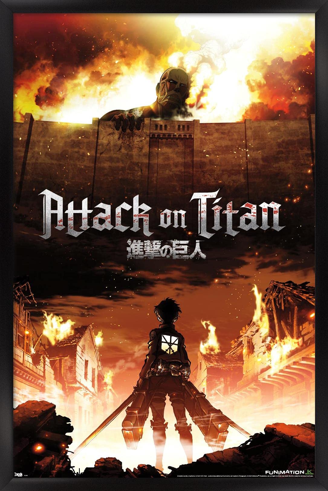 AOTL ポスター Amazon.com: Trends International Attack on Titan - Fire Wall